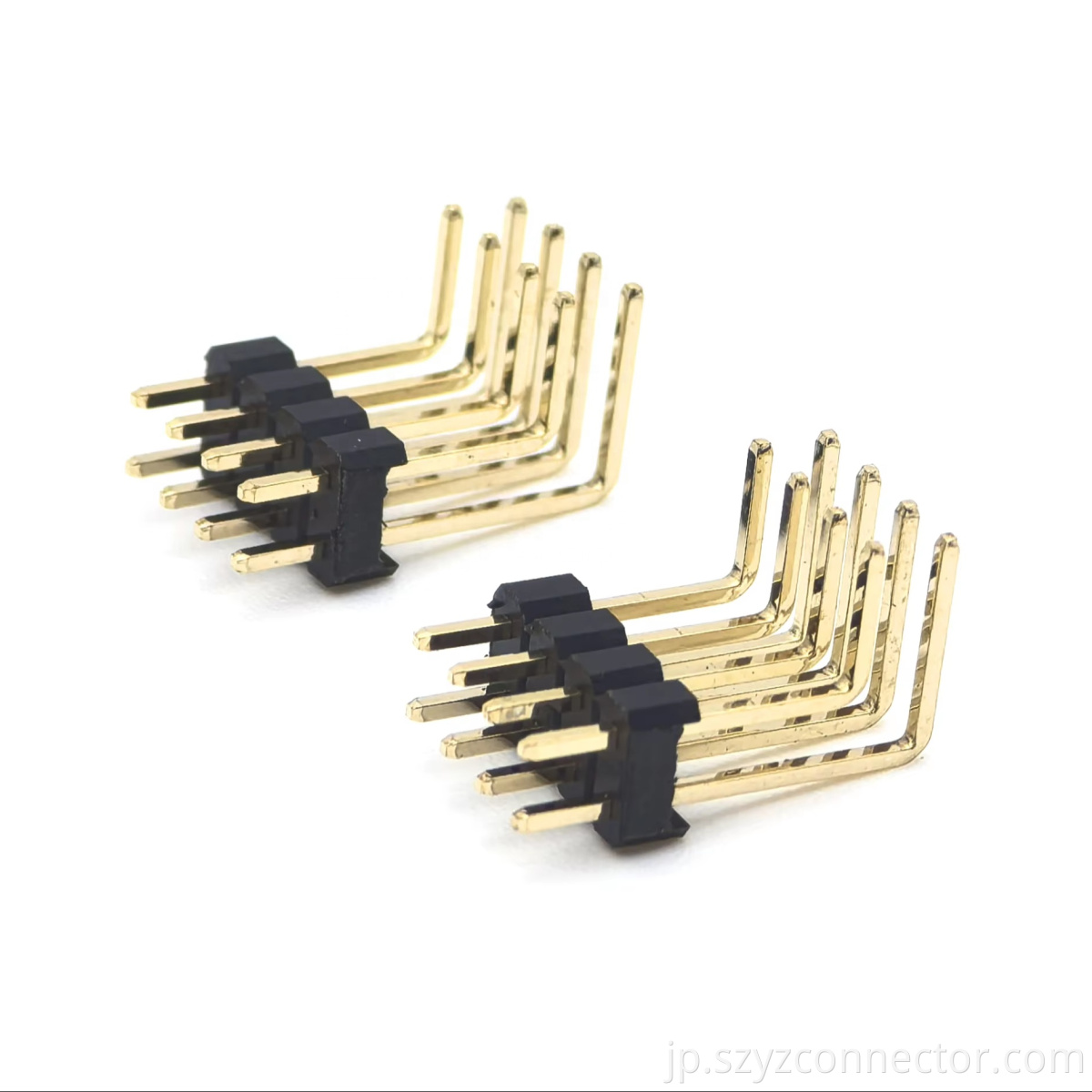 2.54mm Pitch Pin header Connector Dual Row Right Angle SQ0.64mm H2.5mm 2*4P